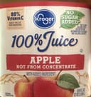 100% Apple Juice Not From Concentrate No Sugar Added