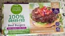100% grass fed natural beef burgers