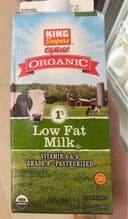 Organic low fat milk 1%
