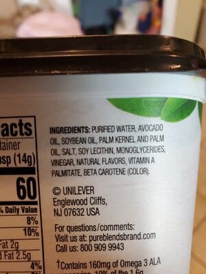 Avocado oil buttery spread
