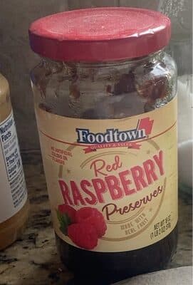 Foodtown red raspberry real fruit