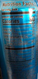 Charged berry blast flavored sparkling juice beverage from concentrate, charged berry blast