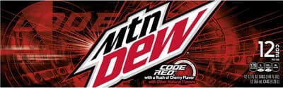 Mountain dew code red soda