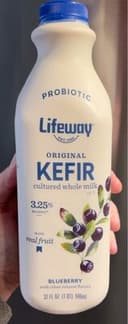 Blueberry original kefir cultured whole milk