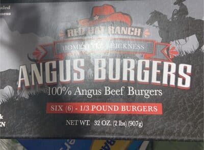 100% Angus Beef Burgers
