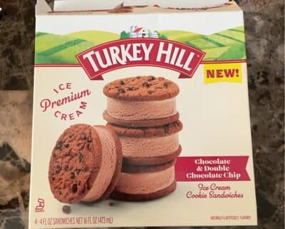 Chocolate & Double Chocolate Chip Ice Cream Cookie Sandwiches