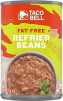 Fat free refried beans cans