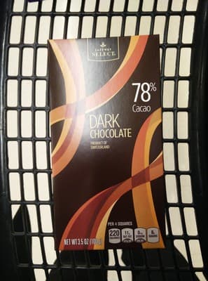 78% cacao dark chocolate