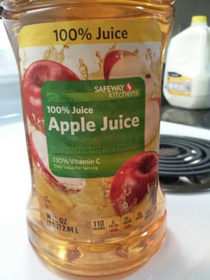 100% juice apple juice from concentrate with added ingredient