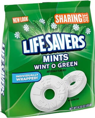 Wint-o-green sharing size