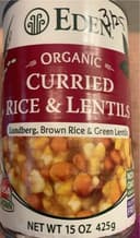 Curried Rice & Lentils, Organic