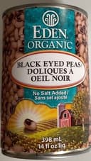 Black Eyed Peas No Salt Added, Organic