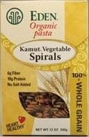 Kamut Vegetable Spirals, Organic, 100% Whole Grain