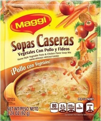 Home style vegetable pasta & chicken flavor soup mix