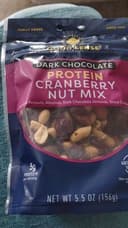 Dark chocolate protein cranberry nut mix