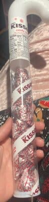 Kisses Candy Cane Mint Candy with Stripes & Candy Bits
