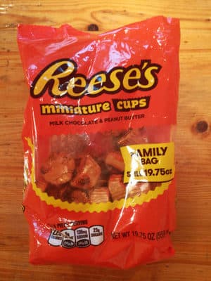 Milk chocolate miniature peanut butter cups