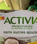 Activia probiotiques. Mangue coco graines de chia