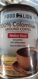 100% Colombian ground coffee