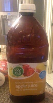 100% Unsweetened Unfiltered Apple Juice From Concentrate