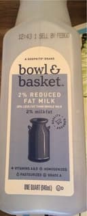 2% reduced fat Milk