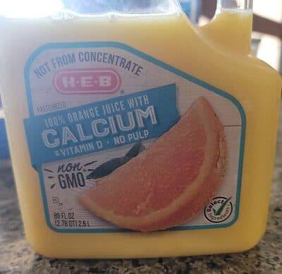 100% Orange Juice  with calcium and vitamin D