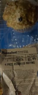 4 pack assorted Muffins
