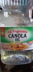 All vegetables Canola oil