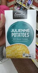 100% russet julienne potatoes in a creamy cheese sauce