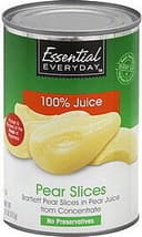 Bartlett pear slices in pear juice from concentrate