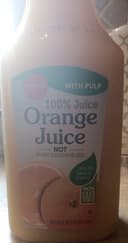 100% orange juice with pulp