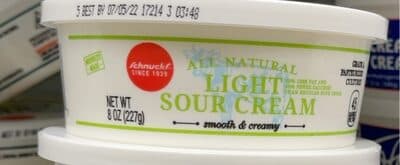 All natural smooth & creamy light sour cream