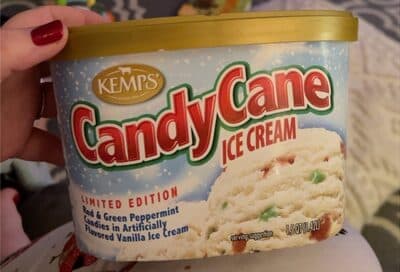 Candy cane ice cream