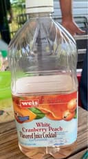 White Cranberry Peach Cocktail In A Blend With Grape Juice