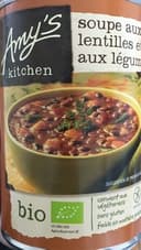 400G Soupe Bio Lentilles / Legumes Sans Gluten Amy S Kitchen
