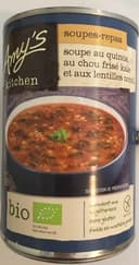 Soupe au quinoa au chou frisé kale et aux lentilles corail