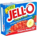 Jello strawberry banana gelatin dessert mix boxes