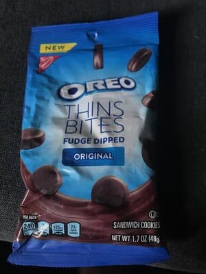 Oreo thin bites cookies dipped original 1x1.7 oz