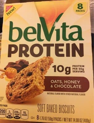 Soft baked biscuits oats honey chocolate