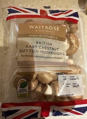 high in vitamin D baby chestnut button mushrooms