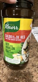 Caldo con sabor de res