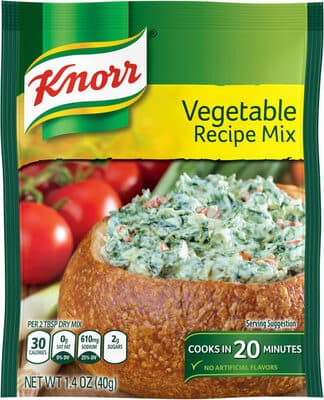 Recipe mixes vegetable