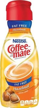 Fat free hazelnut liquid coffee creamer