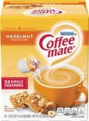 Hazelnut flavored single serve creamers
