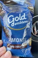 Dark chocolate almonds