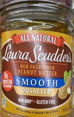 All Natural Old Fashioned Peanut Butter Smooth Unsalted