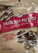 Chocolatey pretzels with white drizzle