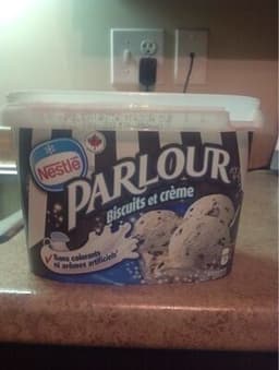 Crème glacée Parlour, biscuit et crème