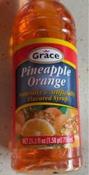 Pineapple  orange flavored syrup