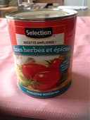 Tomates entières fines herbes et épices